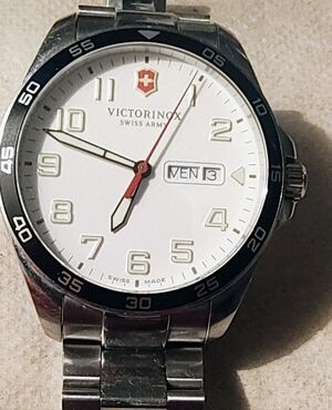 Victorinox Swiss Army White Dial Watch Good Condition $325 Great Price